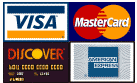 We accept Visa, Mastercard, Discover, and American Express